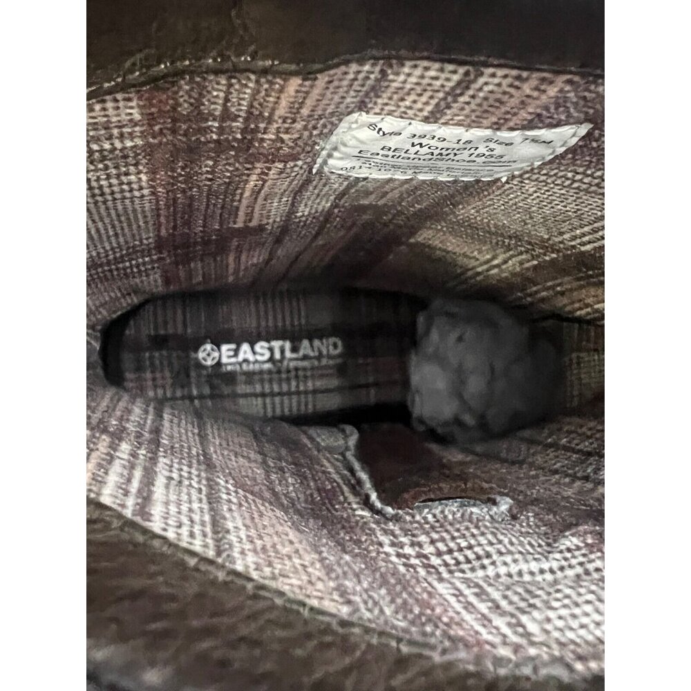 Eastland Bellamy 1955 Leather Boots 3 1/2 Heel Mid Calf Bootie Zipper  7.5M  S20 - Picture 7 of 8